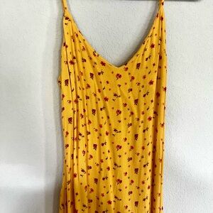 Reformation Yellow Floral Midi Dress